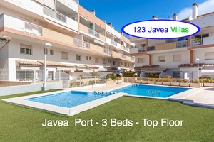 Javea Port Top floor 3 bedroom apartment for sale